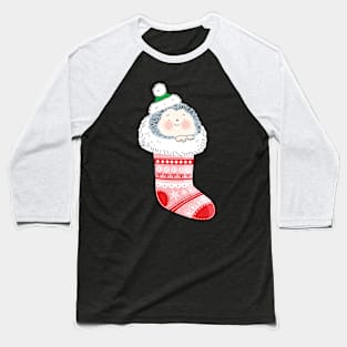 Holly Jolly Hedgehog Baseball T-Shirt